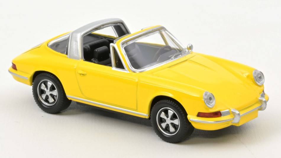 MODELLINO IN SCALA COMPATIBILE CON PORSCHE 911 TARGA 1969 SIGNAL YELLOW JET CAR 1:43 NOREV NV750042