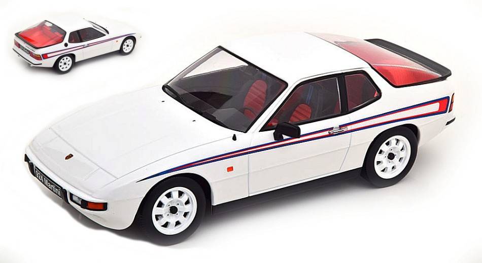 MODELLINO IN SCALA COMPATIBILE CON PORSCHE 924 MARTINI 1985 WHITE 1.18 KK SCALE KKDC180722