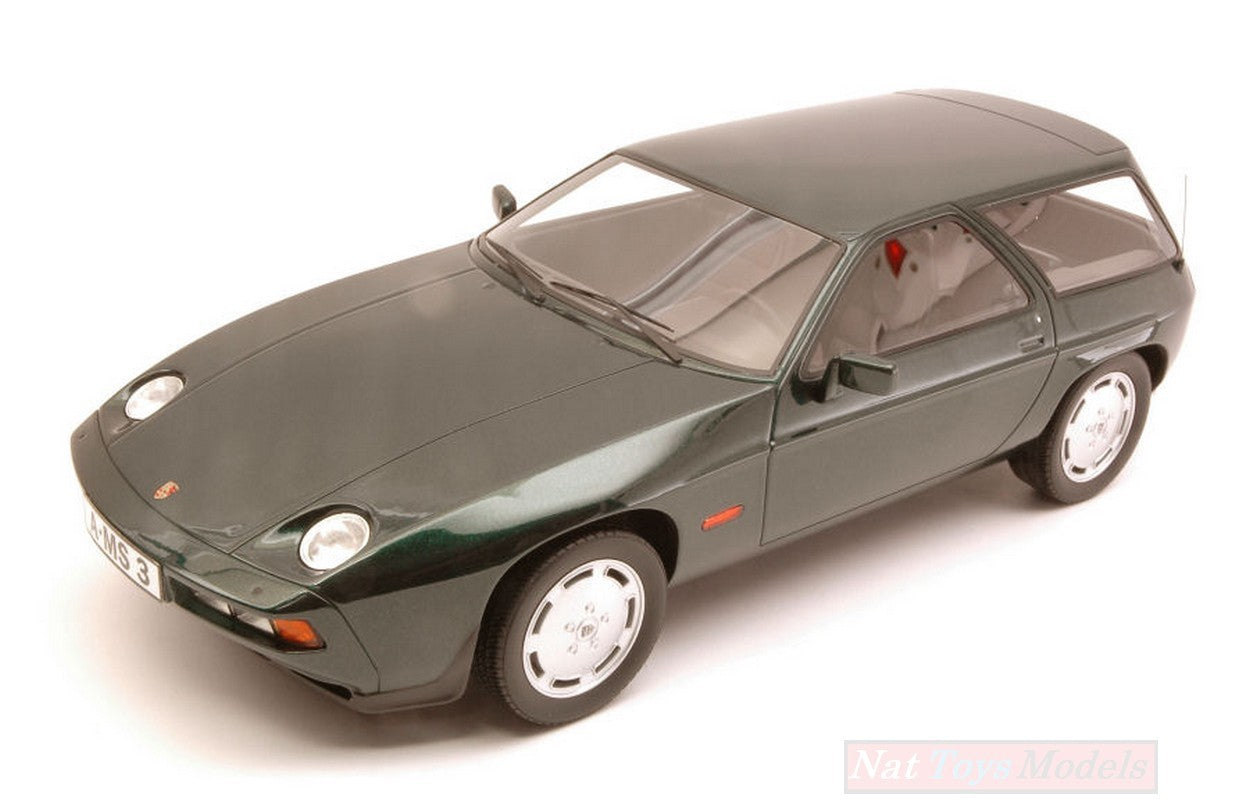 MODELLINO IN SCALA COMPATIBILE CON PORSCHE 928 S TURBO STATION WAGON METALLIC GREEN 1:18 PREMIUMX PRX18002