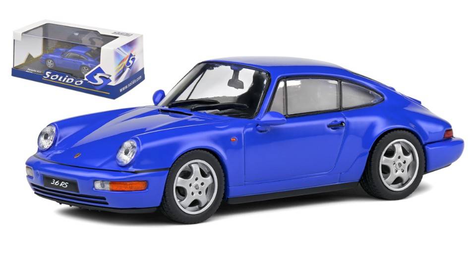MODELLINO IN SCALA COMPATIBILE CON PORSCHE 964 RS 1992 BLUE 1:43 SOLIDO SL4312901