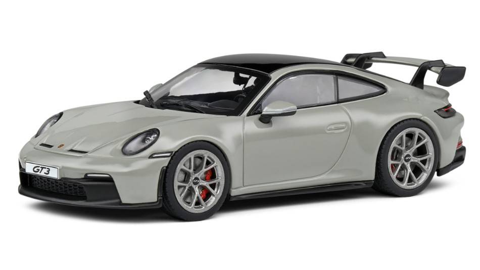 MODELLINO IN SCALA COMPATIBILE CON PORSCHE 992 GT3 COUPE 2021 CHALK GREY 1:43 SOLIDO SL4312501