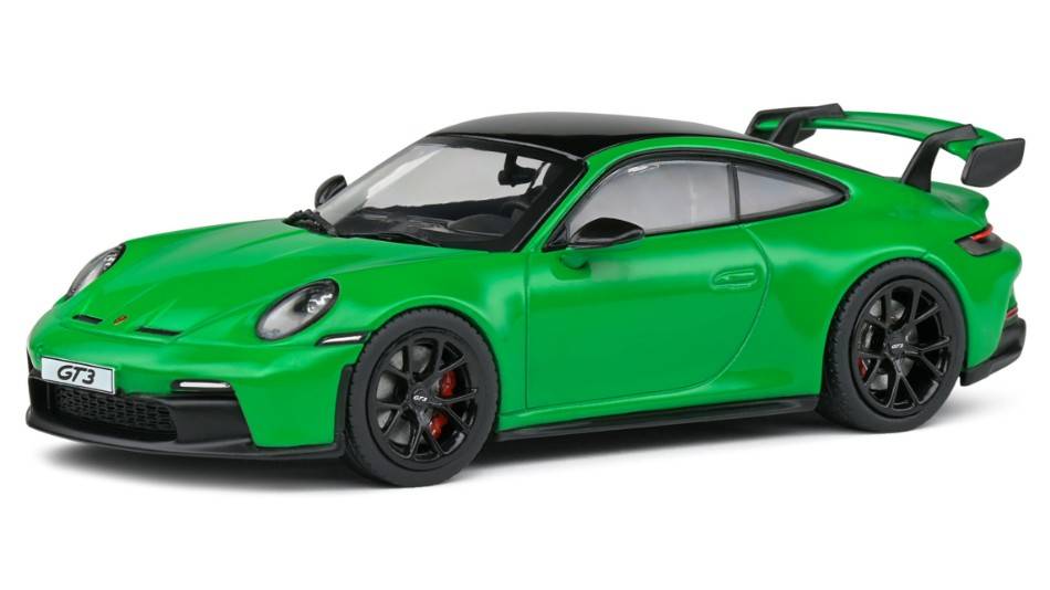 MODELLINO IN SCALA COMPATIBILE CON PORSCHE 992 GT3 COUPE 2021 GREEN 1:43 SOLIDO SL4312502