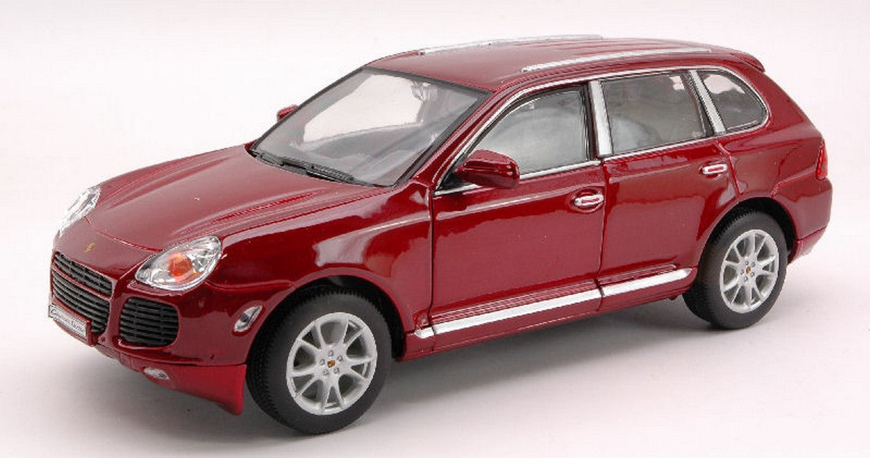 MODELLINO IN SCALA COMPATIBILE CON PORSCHE CAYENNE TURBO 2002 RED 1:24 WELLY WE2431