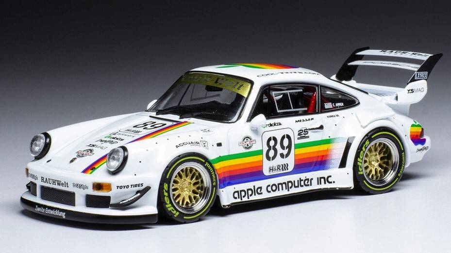 MODELLINO IN SCALA COMPATIBILE CON PORSCHE RWB 930 N.89 APPKE COMPUTERS INC.BASED ON 911 (930) 1:43 IXO MODEL MOC318