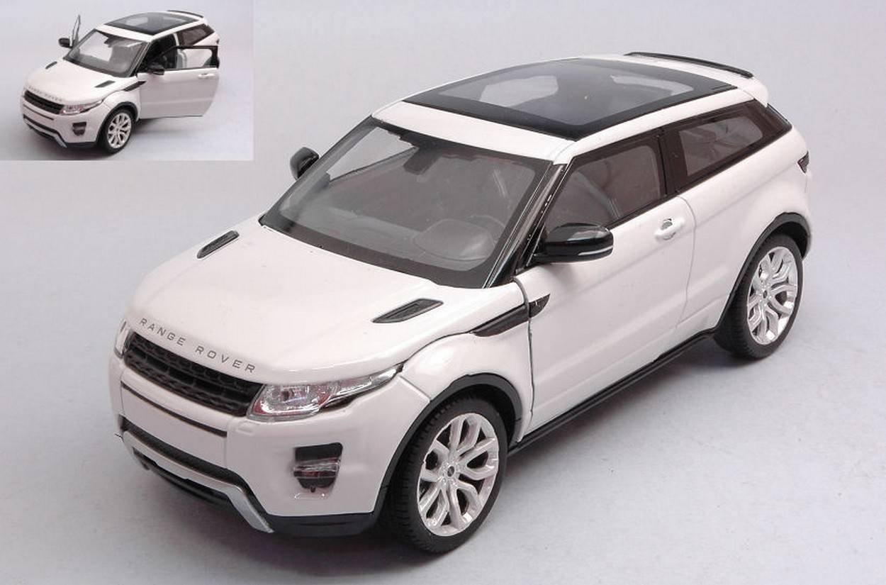 MODELLINO IN SCALA COMPATIBILE CON RANGE ROVER EVOQUE COUPE' 2011 WHITE 1:24 WELLY WE4619
