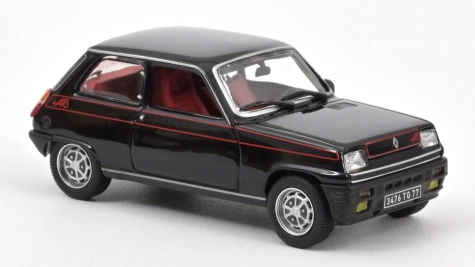 MODELLINO IN SCALA COMPATIBILE CON RENAULT 5 ALPINE 1977 BLACK 1:43 NOREV NV510532