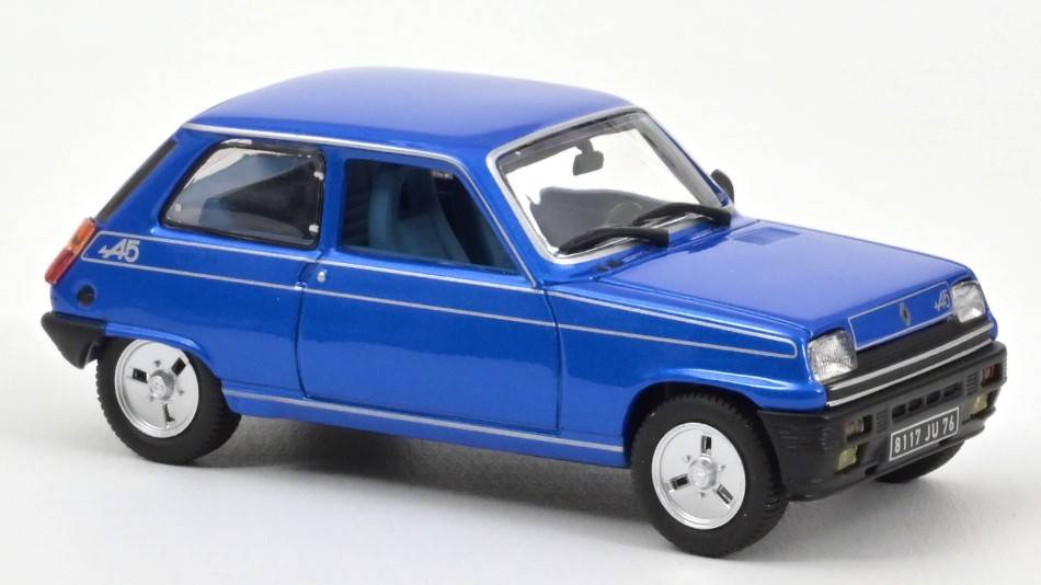 MODELLINO IN SCALA COMPATIBILE CON RENAULT 5 ALPINE 1977 BLUE 1:43 NOREV NV510512