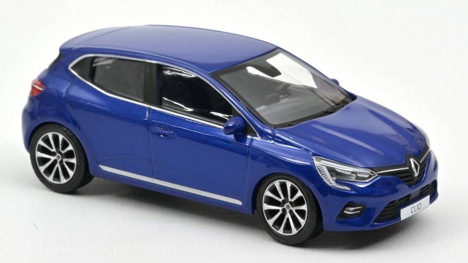 MODELLINO IN SCALA COMPATIBILE CON RENAULT CLIO 2019 IRON BLUE 1:43 NOREV NV517583