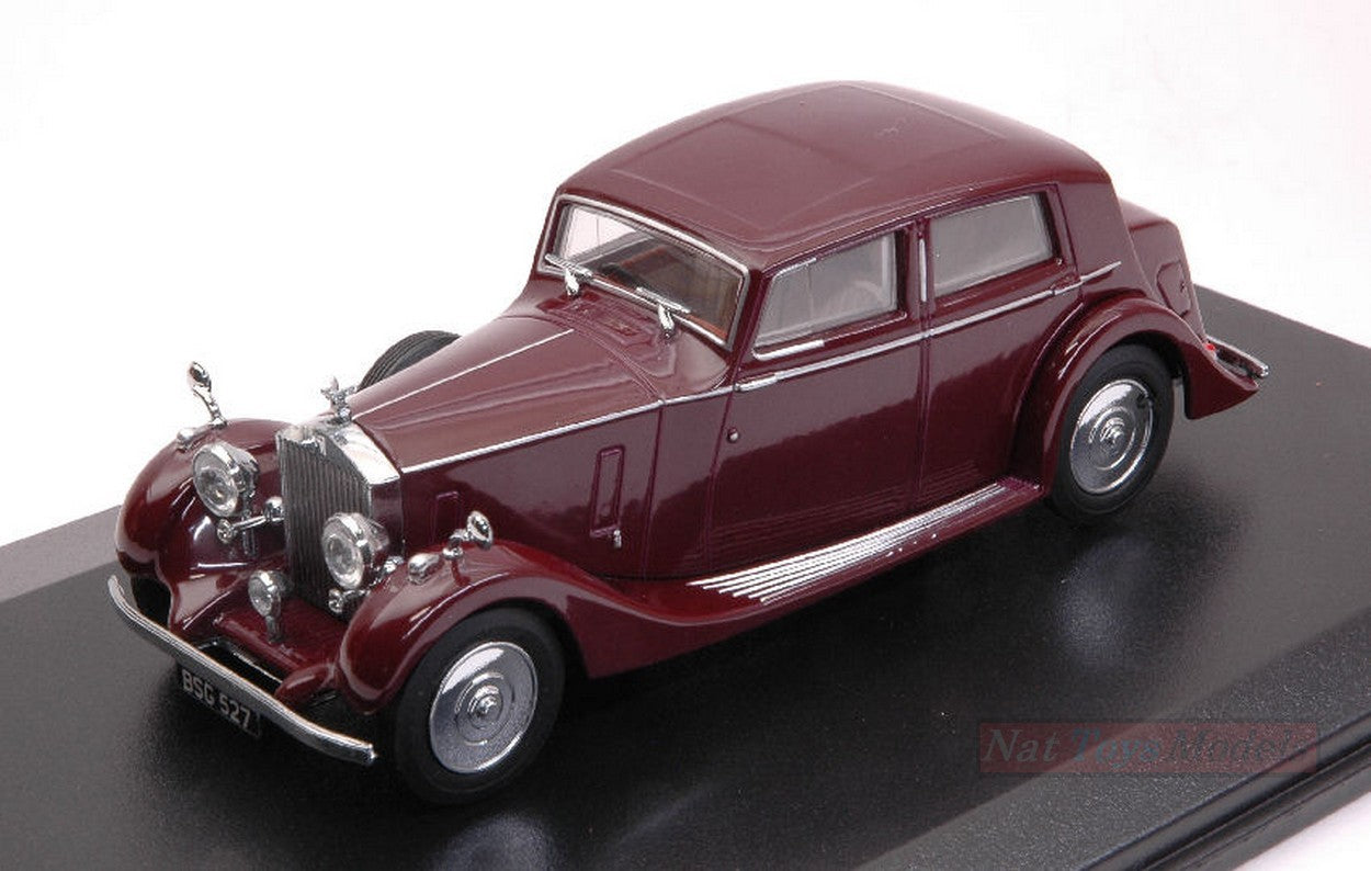 MODELLINO IN SCALA COMPATIBILE CON ROLLS ROYCE 25/30 THRUPP & MABERLEY BURGUNDY 1:43 OXFORD OXF43R25001