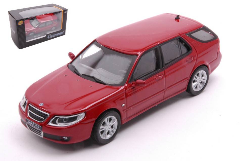 MODELLINO IN SCALA COMPATIBILE CON SAAB 9.5 1998 COMBI METALLIC RED 1:43 CARARAMA CA4-46680