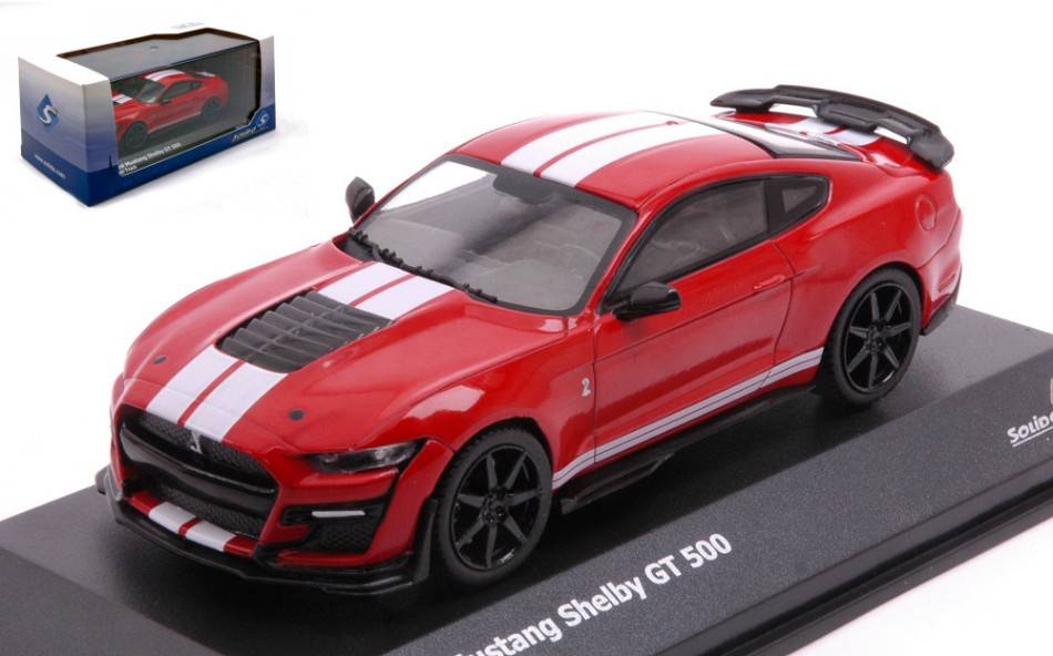 MODELLINO IN SCALA COMPATIBILE CON SHELBY MUSTANG GT 500 2020 RED 1:43 SOLIDO SL4311502