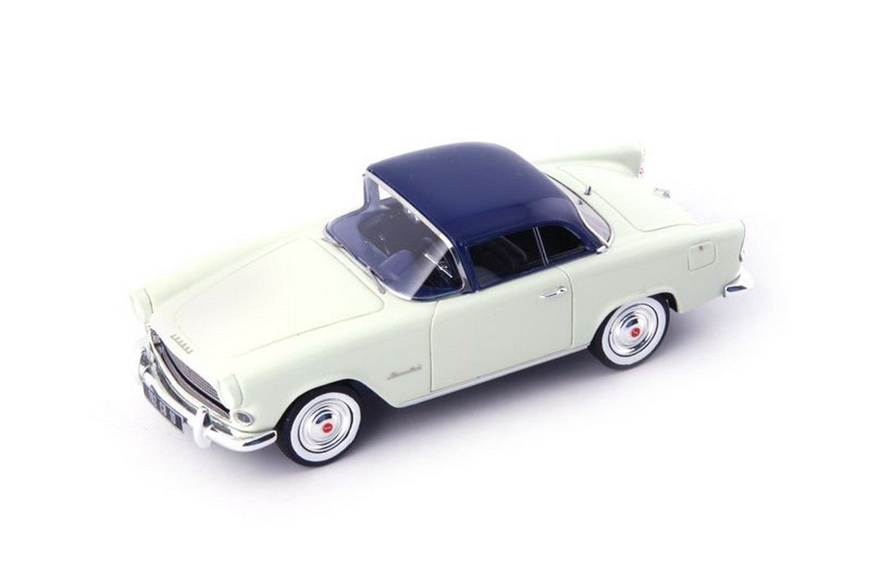 MODELLINO IN SCALA COMPATIBILE CON SIMCA ARONDE PLEIN CIEL 1957 LIGHT GREEN-DARK BLUE 1:43 AUTOCULT ATC02024
