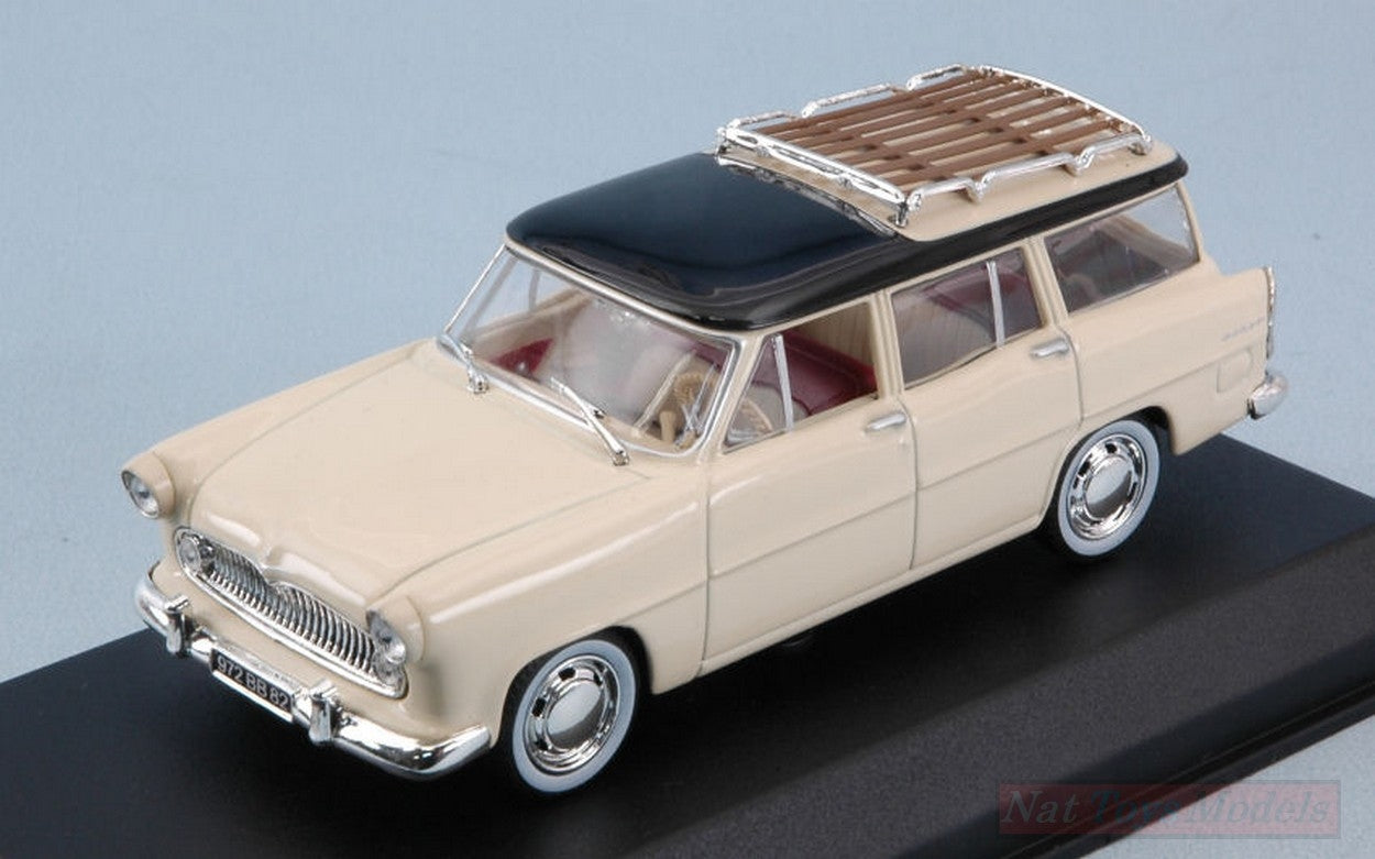 MODELLINO IN SCALA COMPATIBILE CON SIMCA VEDETTE MARLY 1957 PAILLE YELLOW & BLACK 1:43 NOREV NV574055