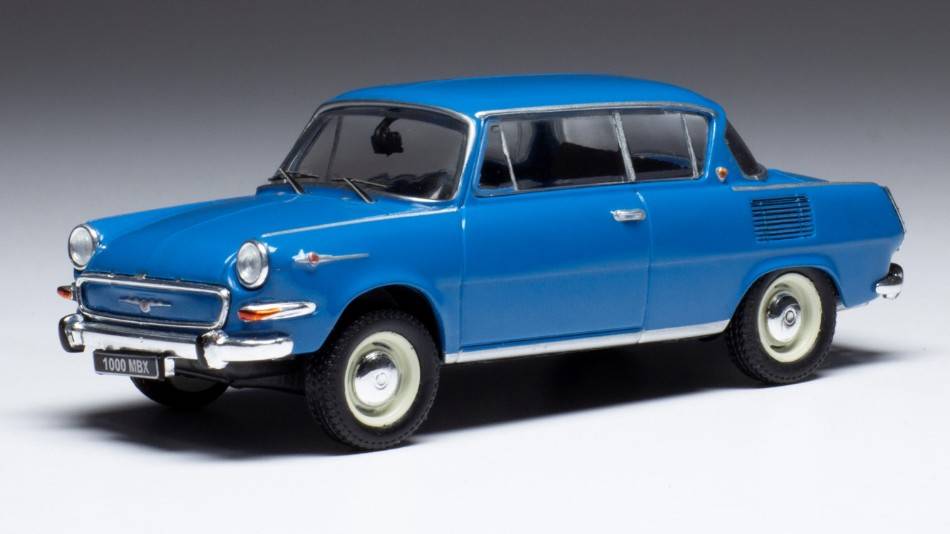 MODELLINO IN SCALA COMPATIBILE CON SKODA 1000 MBX 1966 BLUE 1:43 IXO MODEL CLC432