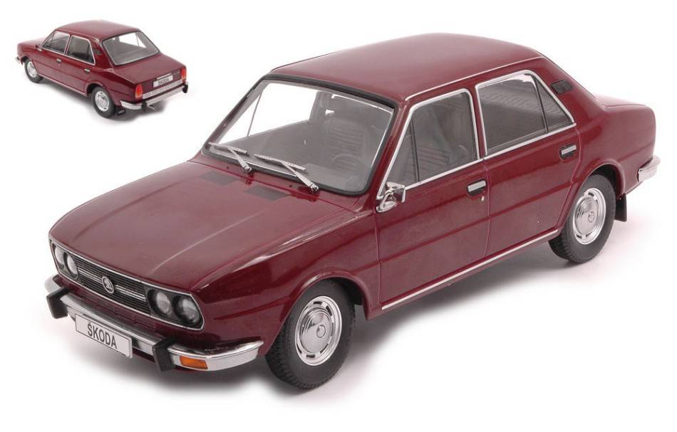 MODELLINO IN SCALA COMPATIBILE CON SKODA 120LS 1979 AMARANT RED 1:18 TRIPLE 9 T9-1800275