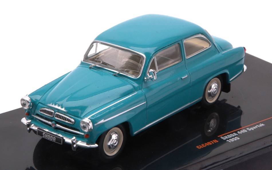 MODELLINO IN SCALA COMPATIBILE CON SKODA 440 SPARTAK 1955 BLUE 1:43 IXO MODEL CLC407N