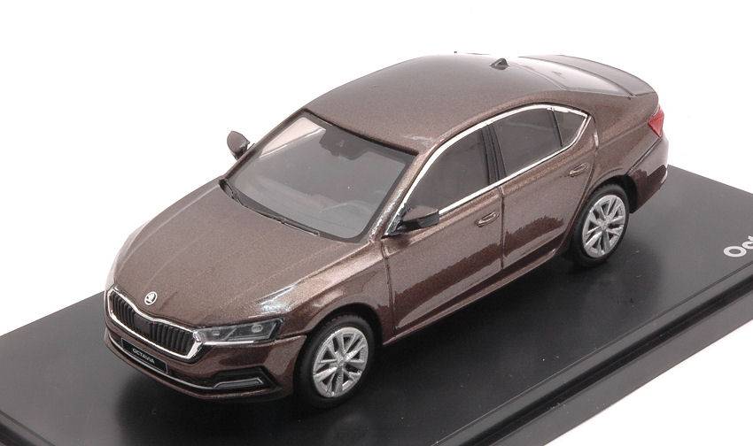 MODELLINO IN SCALA COMPATIBILE CON SKODA OCTAVIA IV 2020 METALLIC BROWN 1:43 ABREX AB036RH