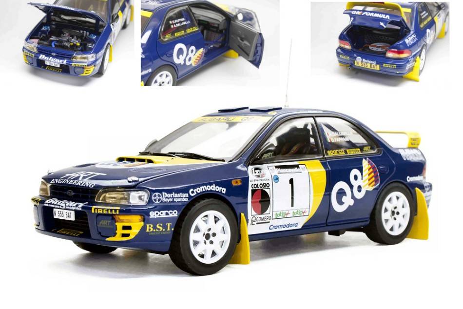 MODELLINO IN SCALA COMPATIBILE CON SUBARU IMPREZA 555 N.1 WINNER RALLY PIANCAVALLO 1998 DALLAVILLA-FAPPANI SUNSTAR SS5514