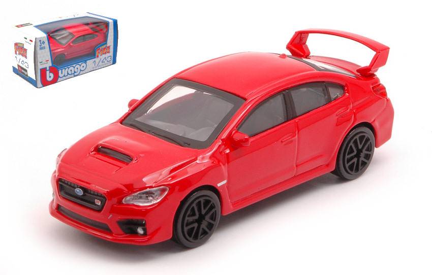 MODELLINO IN SCALA COMPATIBILE CON SUBARU WRX STI 2017 RED 1:43 BURAGO BU30393R