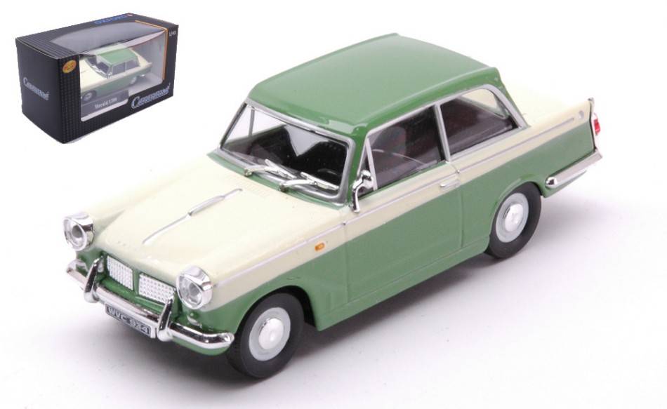 MODELLINO IN SCALA COMPATIBILE CON TRIUMPH HERALD 1200 LIGHT GREEN/DARK GREEN 1:43 CARARAMA CA416860