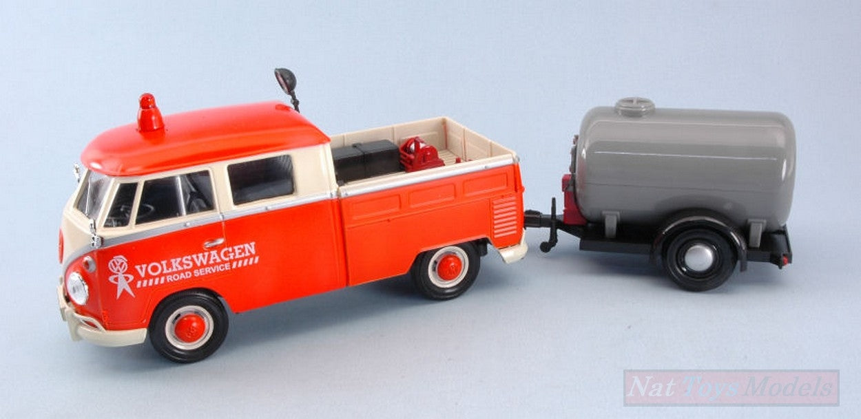 MODELLINO IN SCALA COMPATIBILE CON VW 12 PICK UP "ROAD SERVICE SET" 1:24 MOTORMAX MTM79674