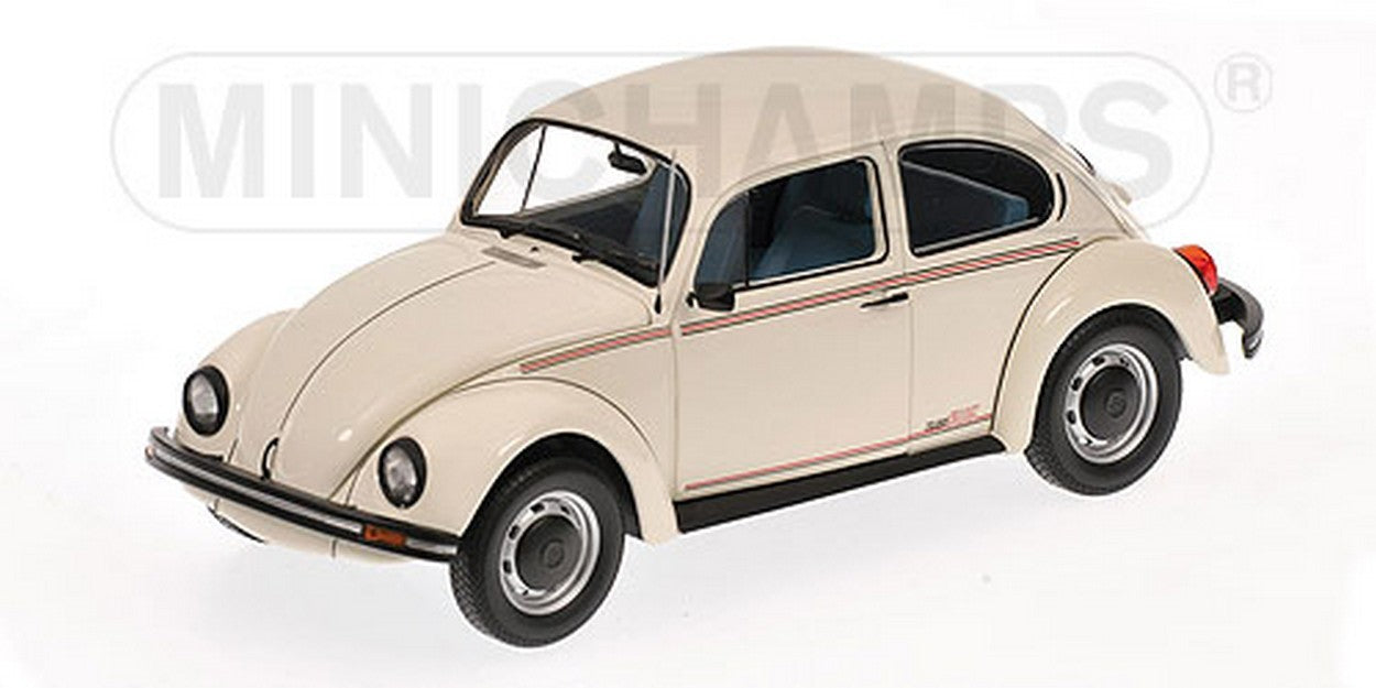 MODELLINO IN SCALA COMPATIBILE CON VW 1200 1983 JEANS BUG WHITE 1:18 MINICHAMPS PM150057101