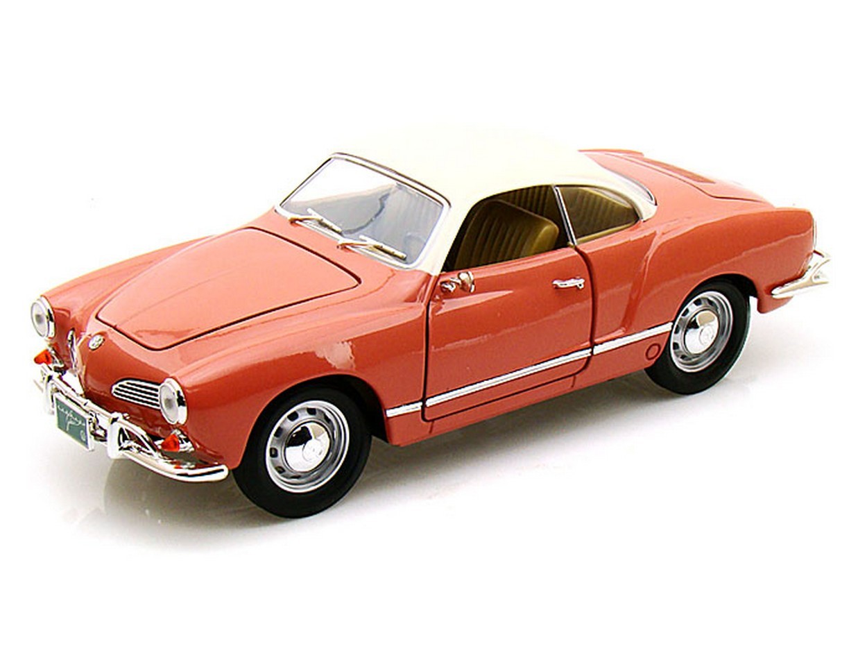 MODELLINO IN SCALA COMPATIBILE CON VW KARMANN GHIA 1966 INCARNATO PRUGNA 1:18 YAT MING YM92198R