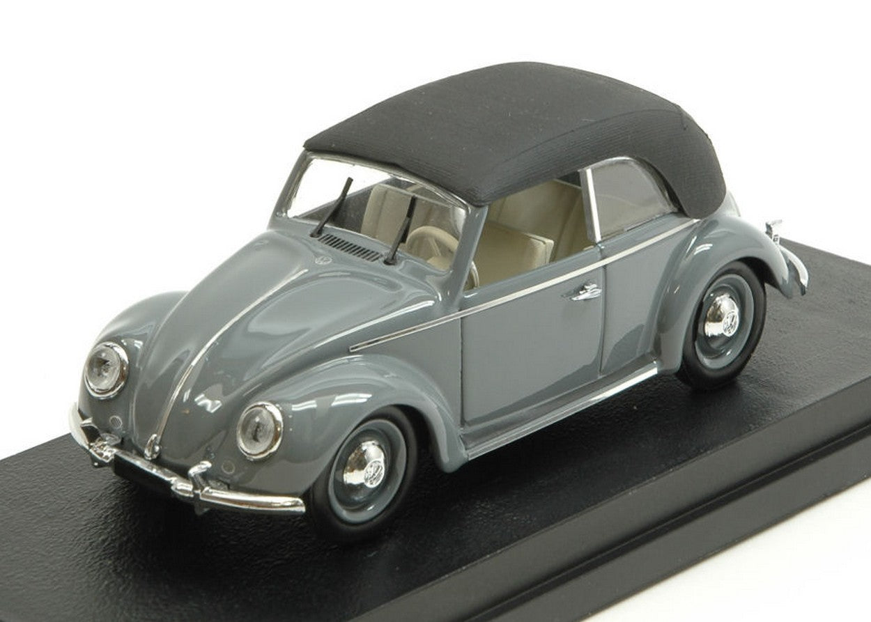 MODELLINO IN SCALA COMPATIBILE CON VW MAGGIOLINO 1949 CABRIO C/CAPOTTA GRIGIO 1:43 RIO RI4513
