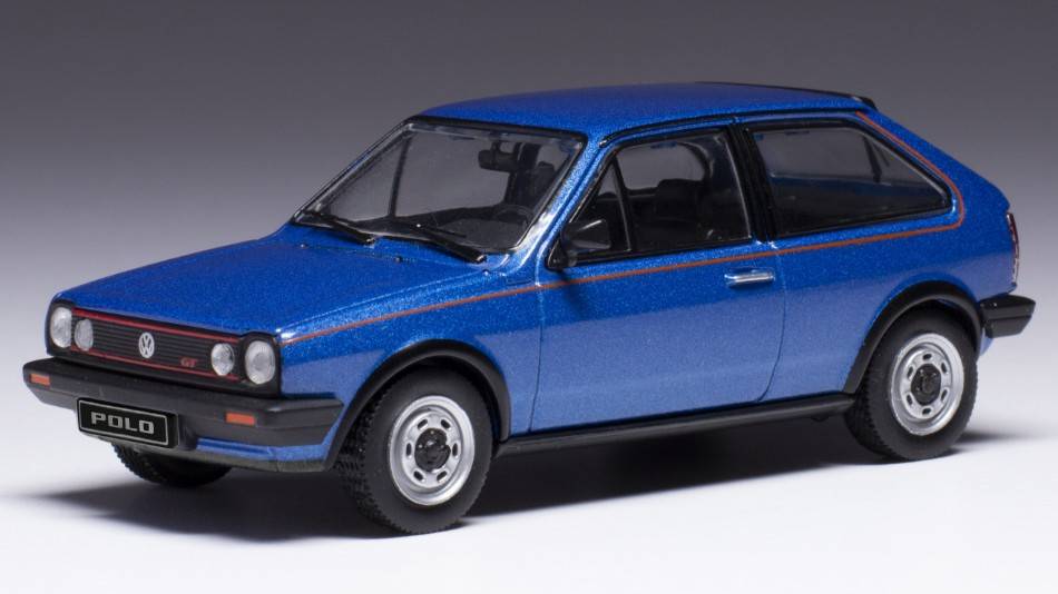 MODELLINO IN SCALA COMPATIBILE CON VW POLO COUPE GT 1985 MET.BLUE 1:43 IXO MODEL CLC505