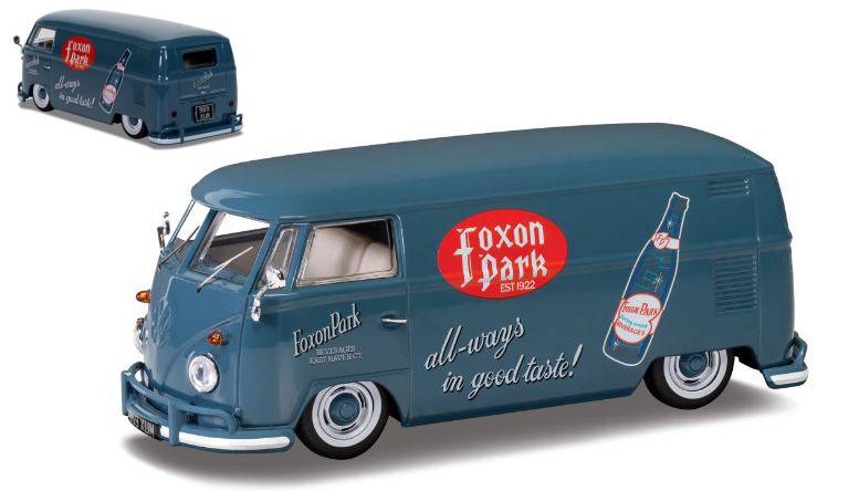 MODELLINO IN SCALA COMPATIBILE CON VW TYPE 2 T1 PANEL VAN FOXON PARK 1:43 VANGUARDS VA14503