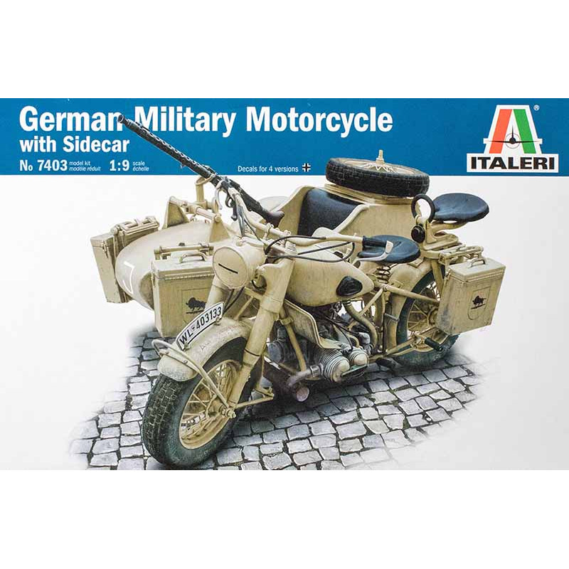 Motocicletta militare tedesca con sidecar. ITALERI 7403