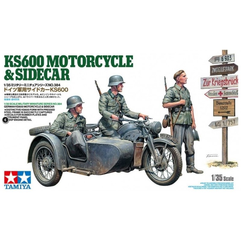 Motocicletta tedesca KS600 con sidecar. TAMIYA 35384