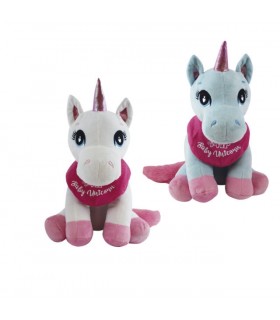 My Vip - Baby Unicorn 29 cm con Bavaglino, luci e suoni(batterie incluse non sostituibili) LUCI E SU