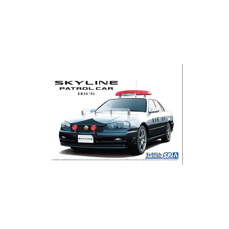 Nissan ER34 Skyline Patrol Car '01. AOSHIMA 06125