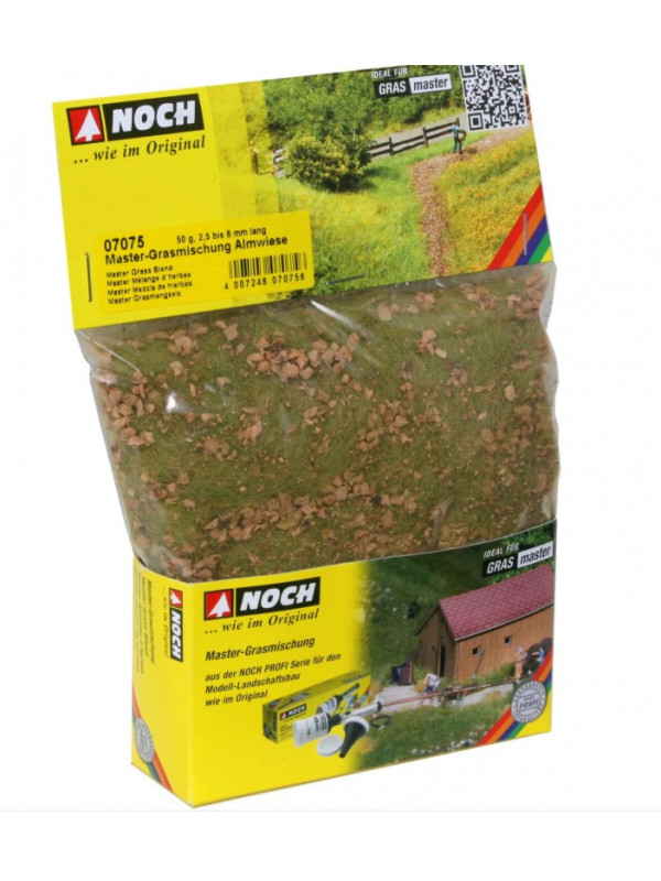 NOCH 07075 Confezione di erba in fibra con pietre (50 g) - altezza mm. 2,5