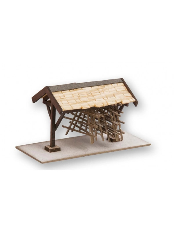 NOCH 14250 Scala HO Serie Laser Cut: Tettoia per legname