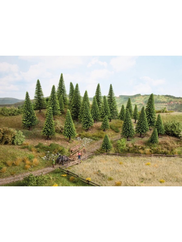 NOCH 26925 Serie Hobby: Confezione di Abeti (pz. 10) altezza  5-14 cm