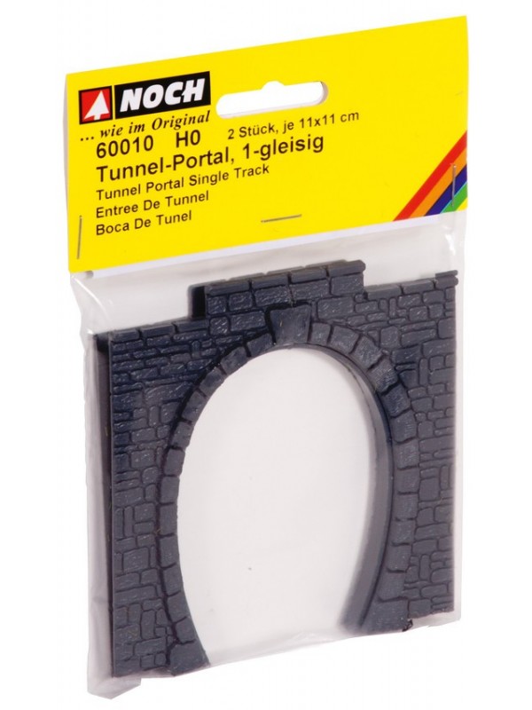 NOCH 60010 Scala HO Portale in muratura ad un binario 2 pz. (misure 11 x 11 cm)