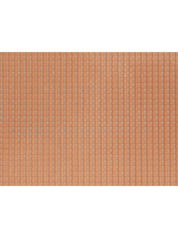 NOCH 60350 Scala HO Foglio lamina flessibile realistica 3D: Tegole colore rosso