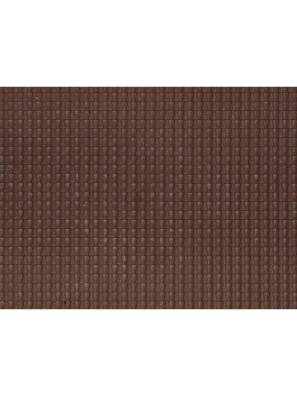 NOCH 60351 Scala HO Foglio lamina flessibile realistica 3D: Tegole rosso scuro