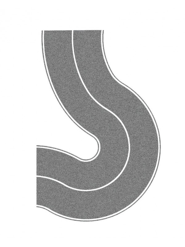 NOCH 60710 Scala HO Curva stradale autoadesiva larghezza cm. 6,6 colore grigio