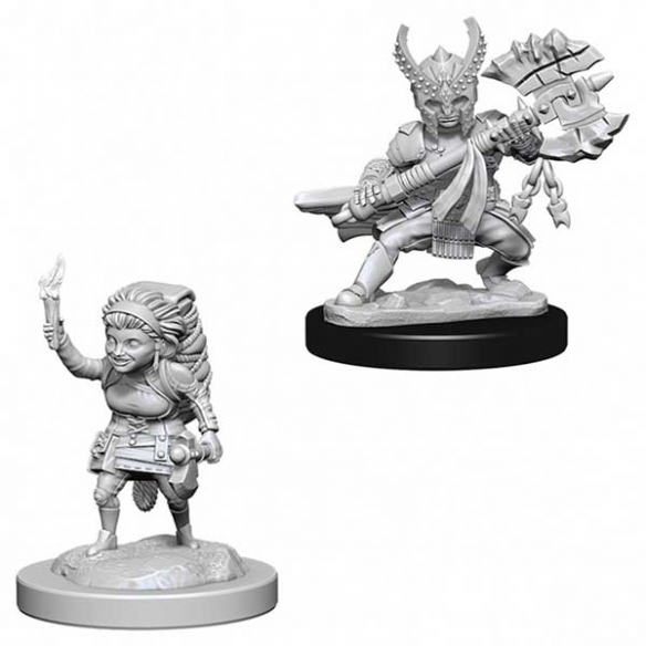 Nolzur's Marvelous Miniatures - Female Halfling Fighters