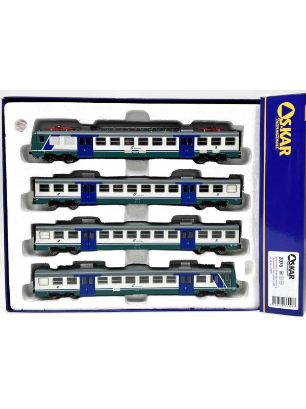 OS.KAR 2076 Scala HO Set elettromotrice Ale 582 per treni regionali FS 4 pezzi