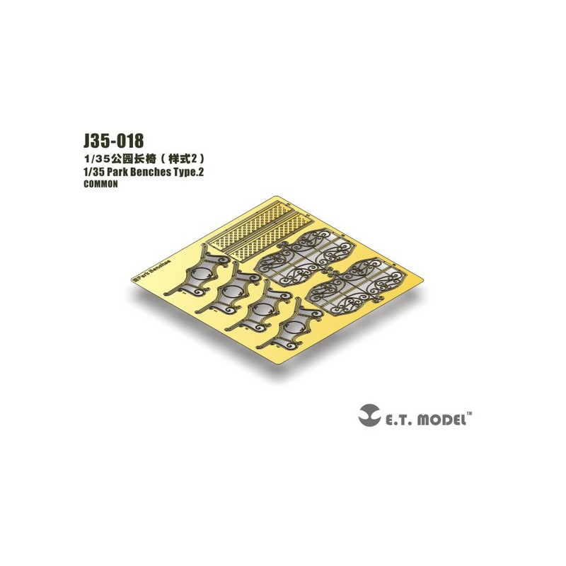 Fotoincisione: Panchine del parco di tipo 2. E.T. MODEL J35-018