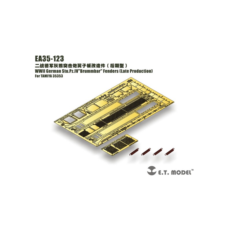 Fotoincisione: German StuPz IV Brummbar - Parafanghi di ultima produzione. E.T. MODEL EA35-123