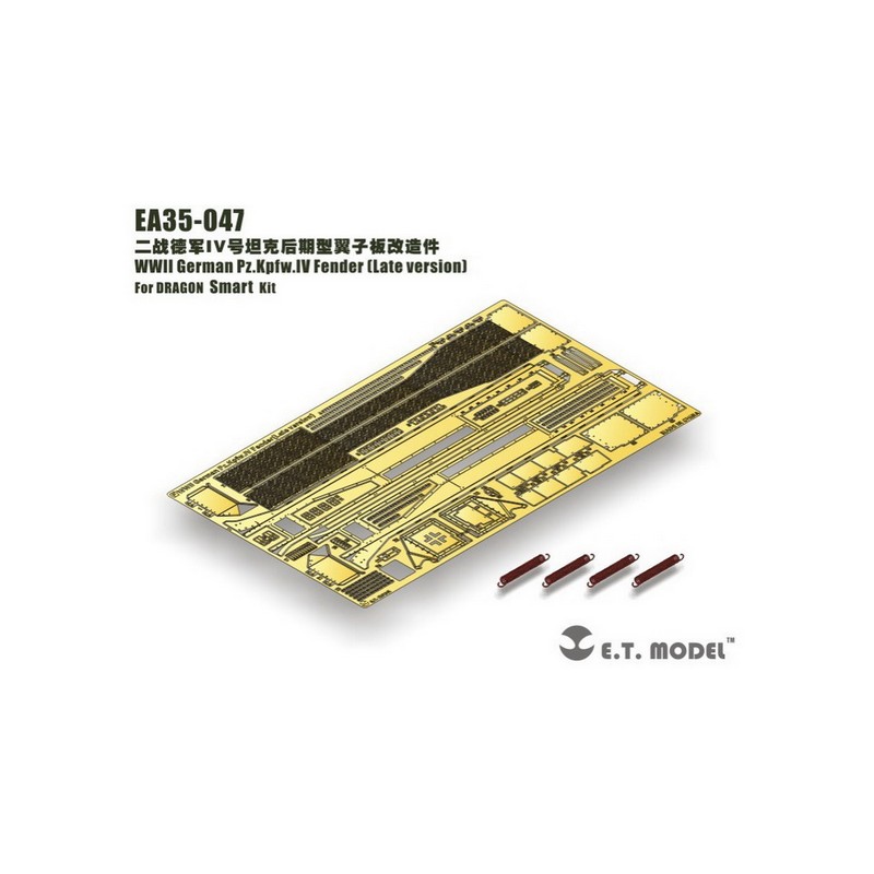 Pellicola fotoincisa: tedesco Pz.Kpfw.IV- Parafango versione tardiva. E.T. MODEL EA35-047