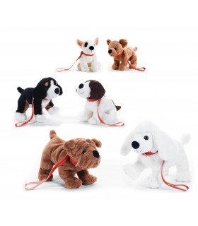 Peluche Cani Con Gunzaglio Kicki'S Friends - Lunghezza 21 cm.