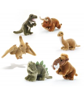 Peluche Dinosauri Dynos - Lunghezza 23 cm, 6 Soggetti Assortiti.