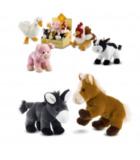 Peluche Piccoli Farm Tribe  - Altezza 21 cm, 6 Soggetti Assortiti.