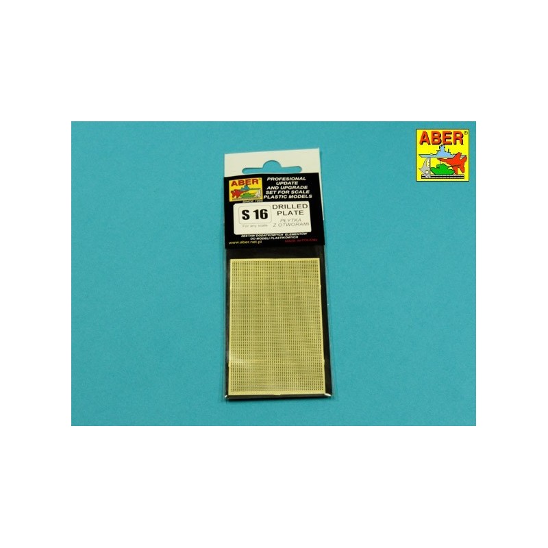 Fotoincisione: Piastra forata 0,9 mm. ABER S-16